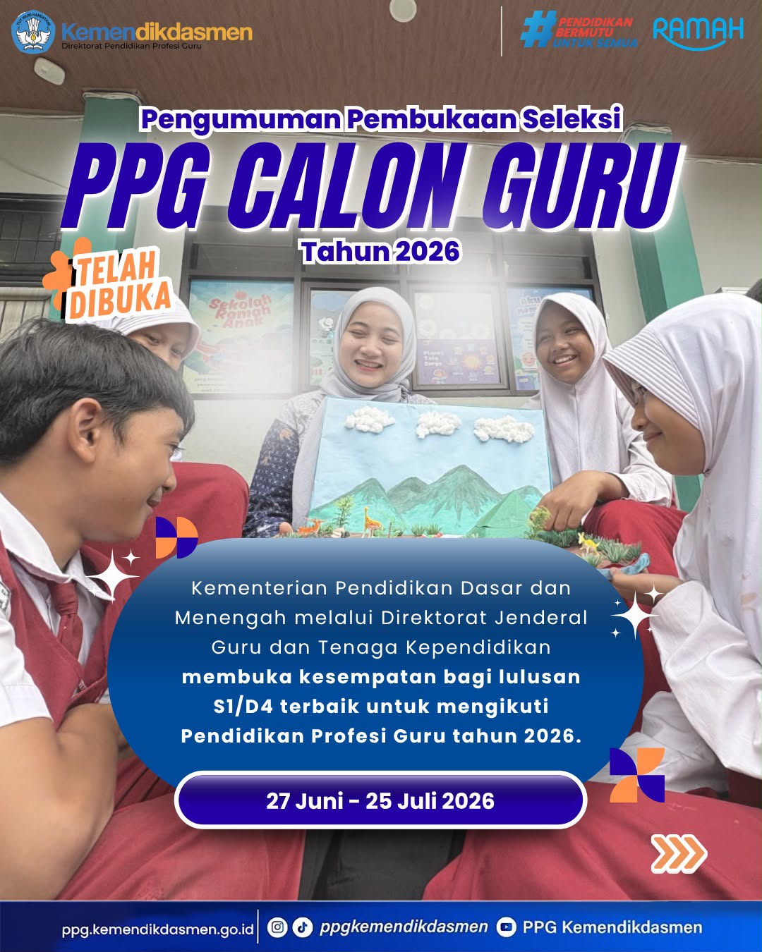 Seleksi Pendidikan Profesi Guru Calon Guru 2026 resmi dibuka!