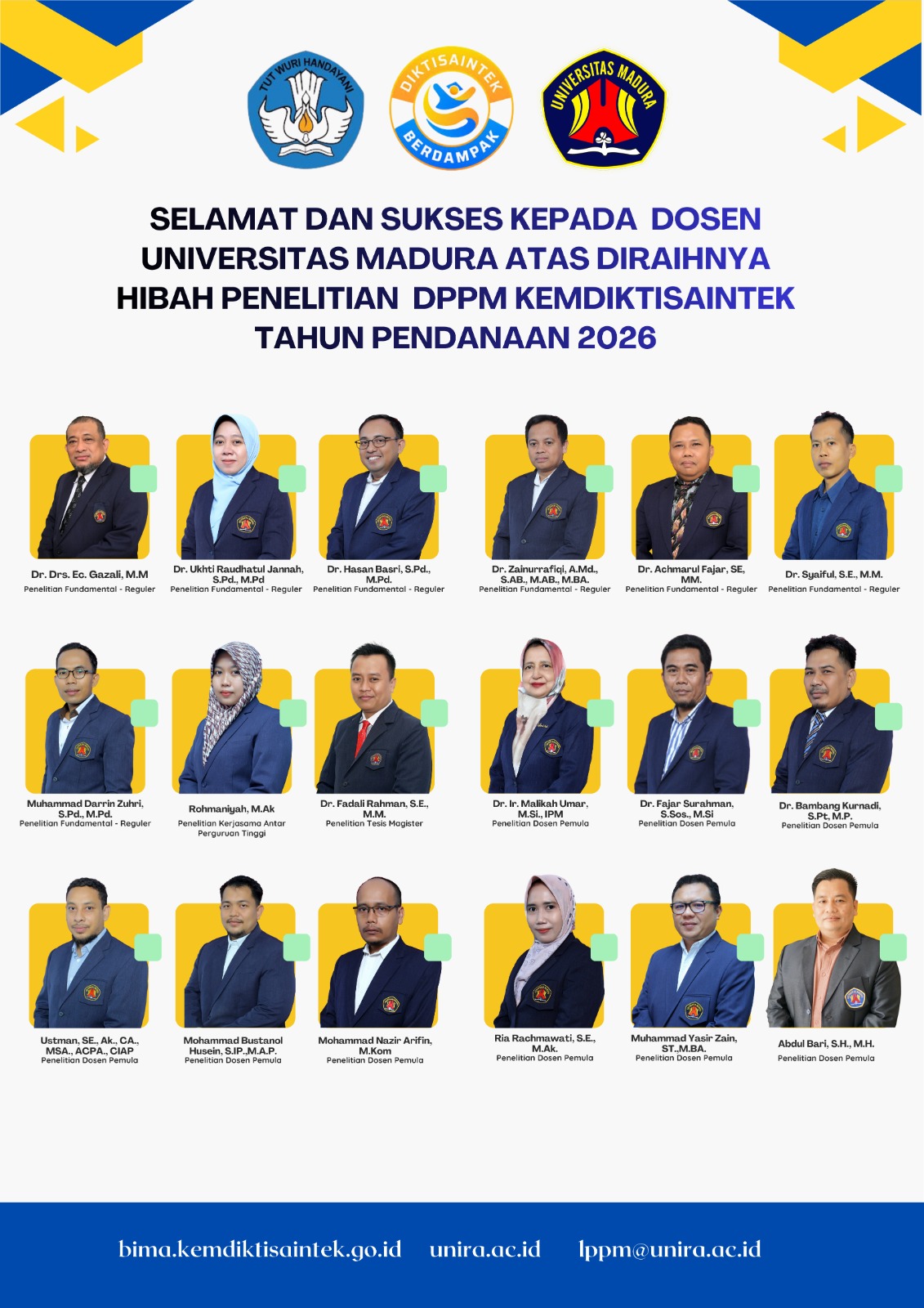 Sabet Hibah Penelitian Kemdiktisaintek 2026, 18 Dosen UNIRA Buktikan Kualitas Akademik di Kancah Nasional