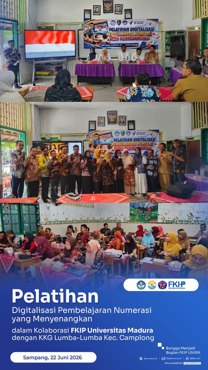 FKIP Universitas Madura Perkuat Digitalisasi Sekolah melalui Pelatihan Penguatan Pembelajaran Numerasi bagi Guru KKG "Lumba-Lumba"