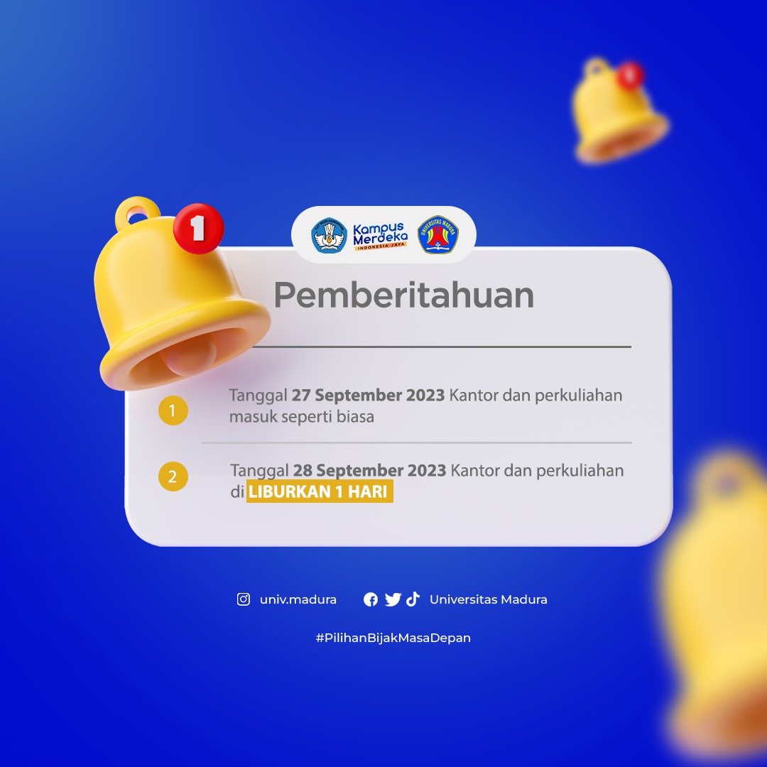 UNIRA - Pengumuman - Pengumuman Libur Maulid 1445 H/2023