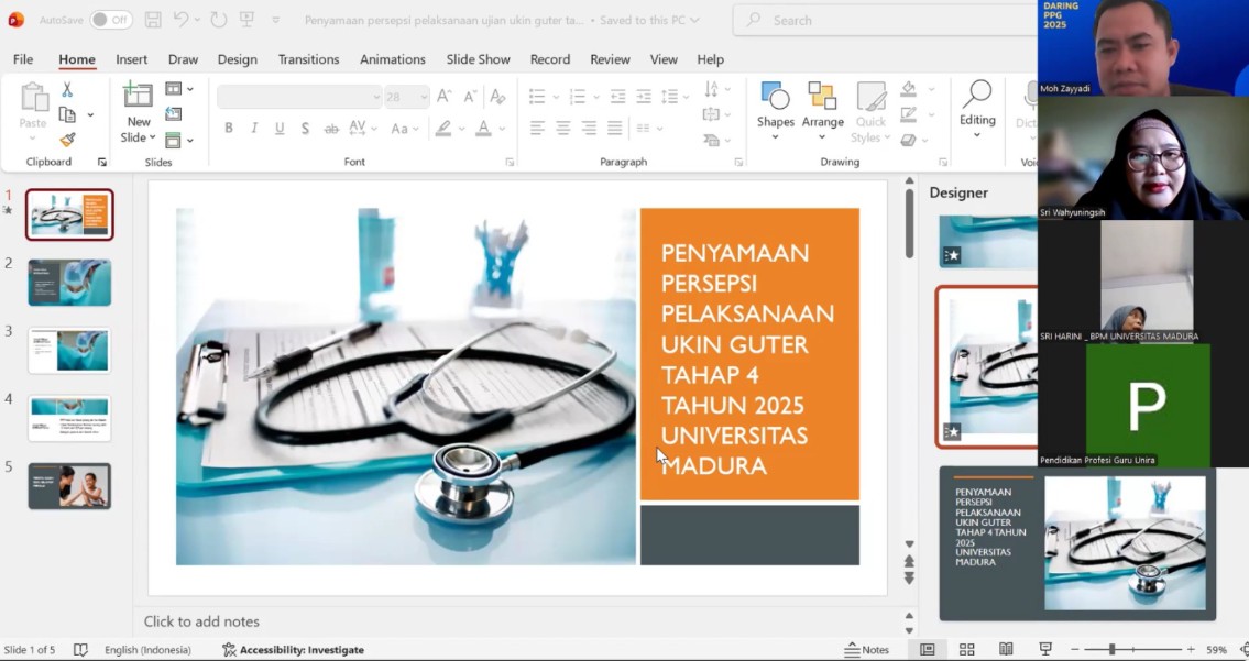 PPG Universitas Madura Gelar Penyamaan Persepsi UKPPPG Tahap 4 Tahun 2025