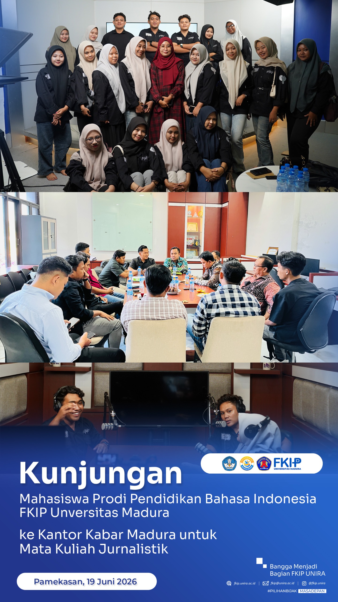 Kunjungan Mahasiswa Program Studi Pendidikan Bahasa Indonesia ke Kantor Kabar Madura untuk Mata Kuliah Jurnalistik