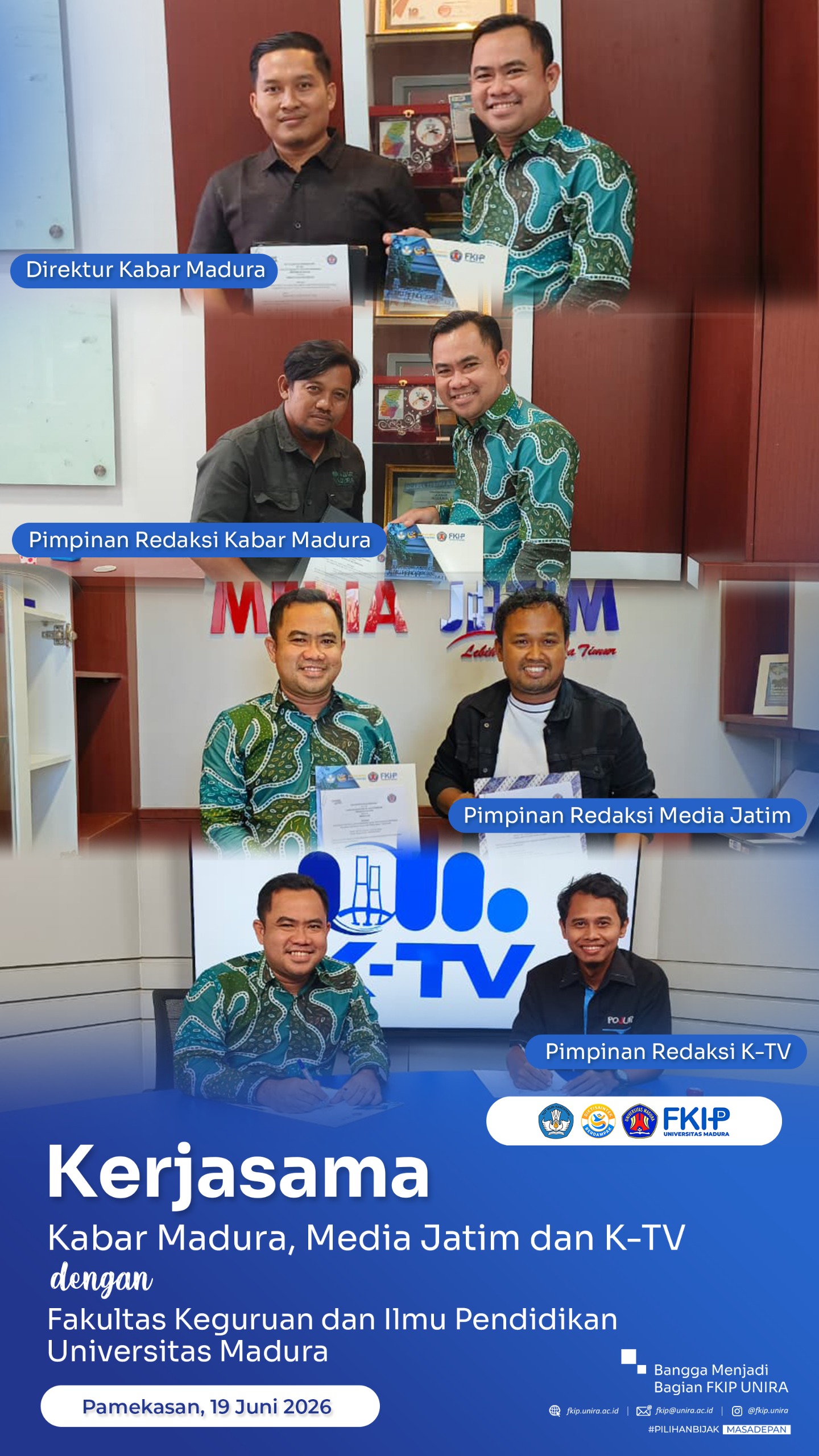 Kerjasama FKIP Universitas Madura dengan Kabar Madura, Media Jatim dan K-TV