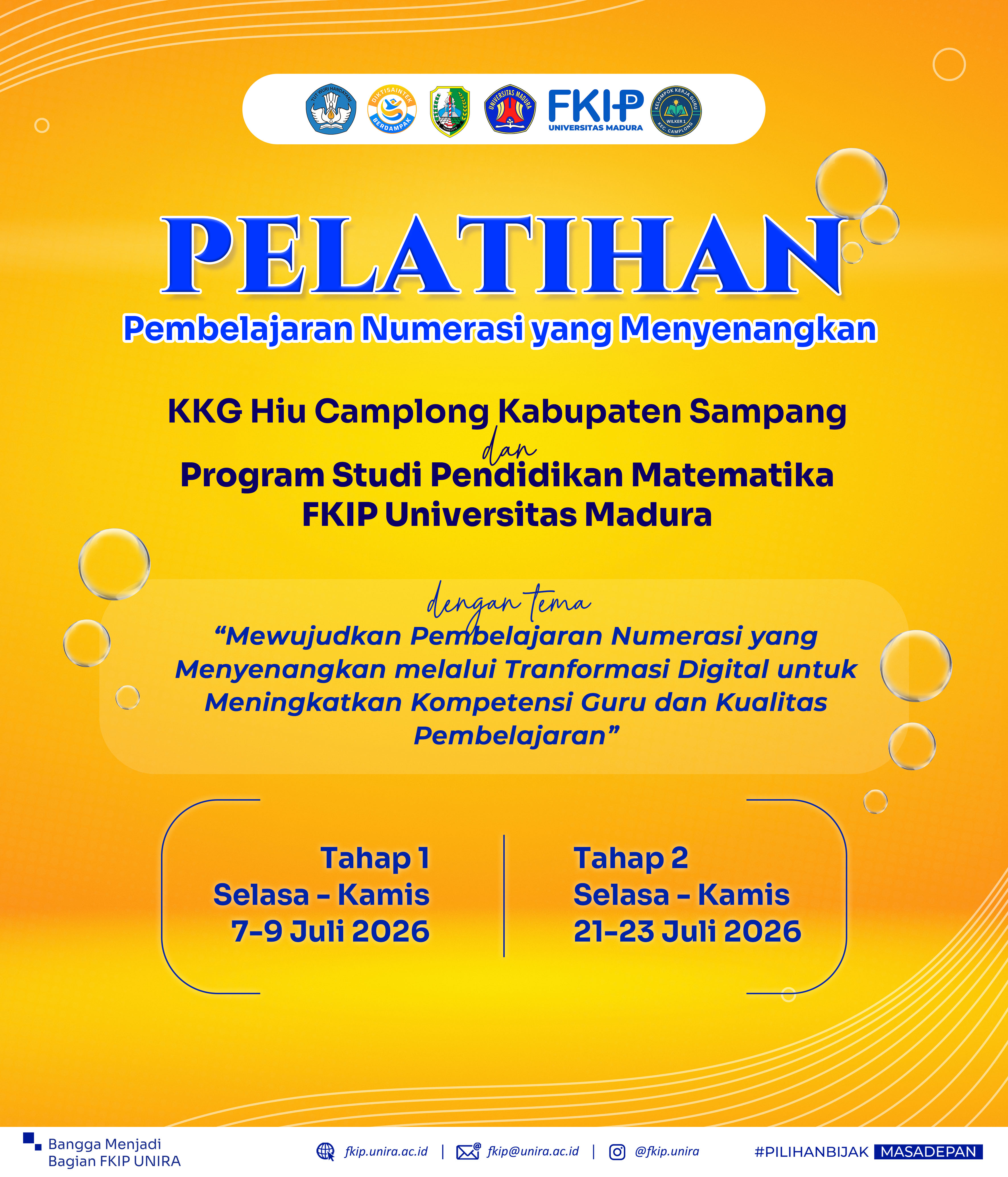 Pelatihan Pembelajaran Numerasi KKG Hiu Kec. Camplong Kab. Sampang